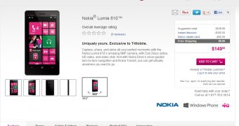 Nokia Lumia 810 Arrives at T-Mobile, $149.99 on Contract