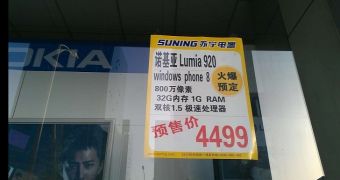Nokia Lumia 920T on pre-order in China