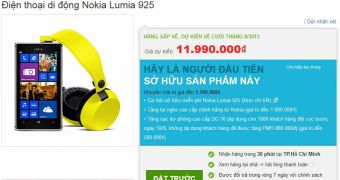 Nokia Lumia 925 now on pre-order in Vietnam