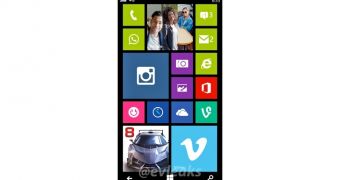 Nokia Moneypenny single-SIM (Lumia 625) version homescreen (screenshot)