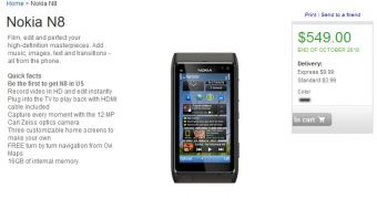 Nokia N8 delayed in the US