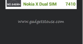 Nokia X spotted in AnTuTu