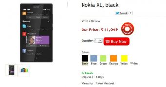 Nokia XL store page