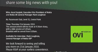 Nokia to Make Big Ovi Announcement on Thursday