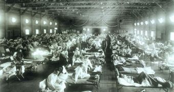 US soldiers suffering during the influenza pandemic of 1918