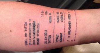Stian Ytterdahl gets second tattoo, it's also a receipt