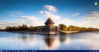 The Windows 10 desktop in build 9926