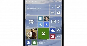 Windows 10 for Phones Start screen