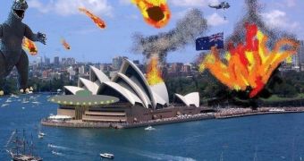 A picture of Sidney, Australia under siege is posted on Reddit