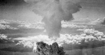 Atomic bombing of Nagasaki, Japan, on August 9, 1945