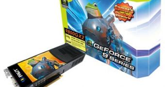 Palit is the first manufacturer to ship Nvidia GeForce 9800 GX2 cards