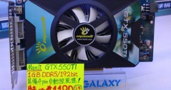 Galaxy GeForce GTX 550 Ti graphics card