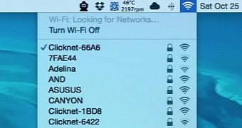 OS X Yosemite Wi-Fi connection