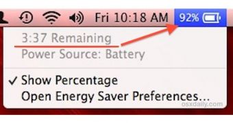 OS X 10.8.1 battery mileage