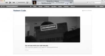 Redeeming iTunes gift card with Mac's camera