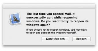 Mail application error