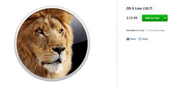 OS X Lion, still a paid OS following the launch of Mavericks