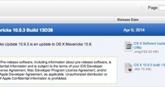 OS X Mavericks 10.9.3 Build 13D38 available for download
