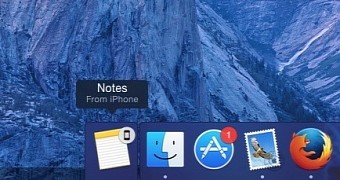 Notes in Yosemite pops up ready to be used on the Mac as you start using it on your iPhone