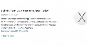 Apple's request for Yosemite apps