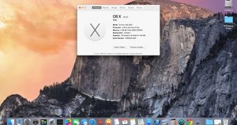 About This Mac in OS X Yosemite