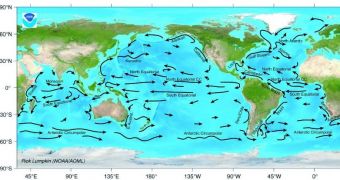 This is a map of the major oceanic currents today