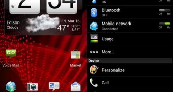 Android 4.0.3 for HTC Rezound (screenshots)