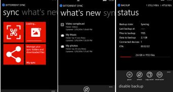 BitTorrent Sync for Windows Phone (screenshots)