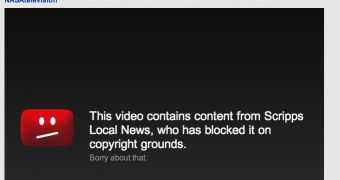 Official Curiosity Mars Landing Video Blocked for Copyright Infringement