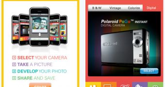 Polaroid Instant Cam user interface