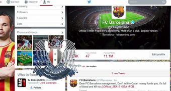 FC Barcelona Twitter hacked by SEA