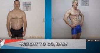 Matt Manning before and after a 12-week fitness challenge