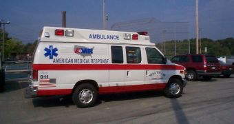 Mental patient stole an ambulance right from the emergency room