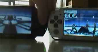 PSP vs. Slim PSP running Crisis Core