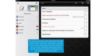 OmniFocus for iPad screenshot