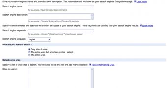 The steps required to configure your Custom Search Engine
