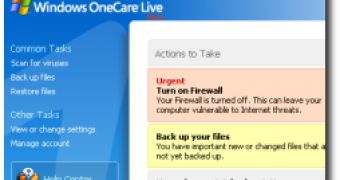 The interface of OneCare