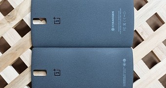 New OnePlus One back plate vs. old One Plus One back plate