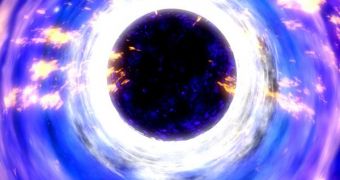 Artistic impression of the creation of a black hole