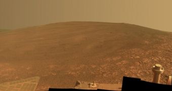 Opprotunity PanCam image of Murray Ridge, on the rim of Endeavour Crater