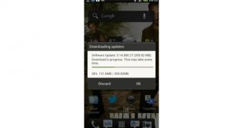 Jelly Bean update for HTC One X (screenshot)