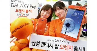 Orange Samsung Galaxy Pop