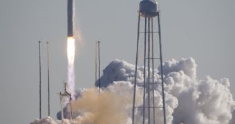 Antares rocket launching into space on January 9. 2014