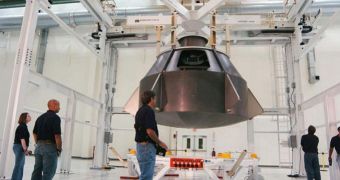 This is the Orion space capsule, currently being developed at Lockheed Martin