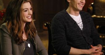 Before the big night: Anne Hathaway and James Franco doing an interview about the Oscars 2011