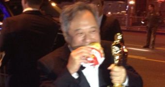 Ang Lee, named Best Director at the Oscars 2013, celebrates his win at In-N-Out