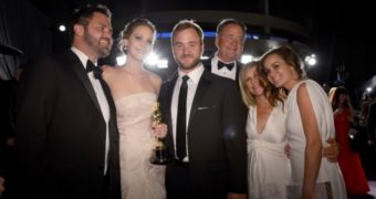 Jennifer Lawrence and her family at the Oscars 2013