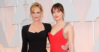 Melanie Griffith attended the Oscars 2015 as her daughter Dakota Johnson's date