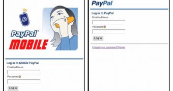 Fake PayPal website (left) can be easily mistaken for the real deal (right)