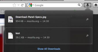 The panel-based Download Manager in Firefox has been pushed to Firefox 15